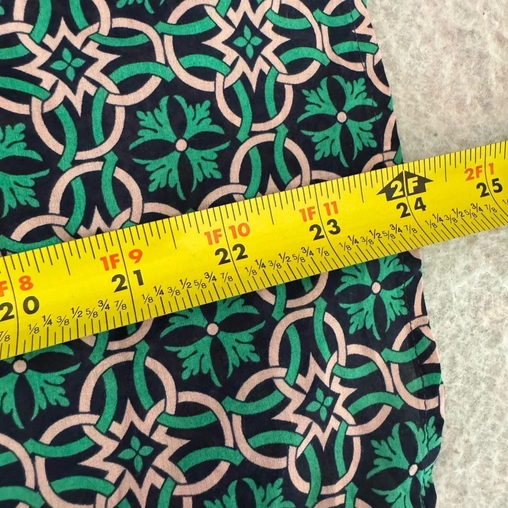 J.Crew Navy, Green & Pink Patterned Blouse OO